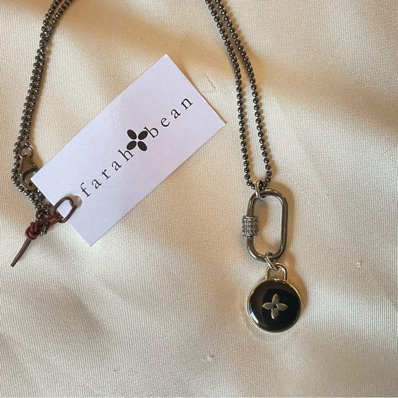 farahbean Jewelry Farahbean New W Tags Gunmetal Chain And Carabiner